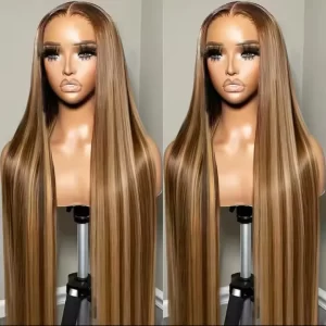 Wig 13x6 Hd Lace Frontal Wig Natural Hairline PrePlucked 30 Inch 13x4 Honey Blonde Straight Lace