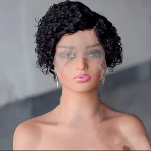 Short Bob Lace Cut Wigs Deep Wave T Part Lace Front Wig For Women Natural Color Human Hair Lace