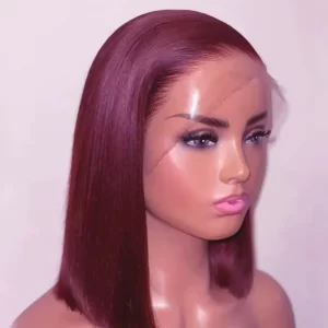 Human Hair Wig Bob13x4 Straight Lace Frontal 100% Human Hair Brazilian Short Bob Wigs